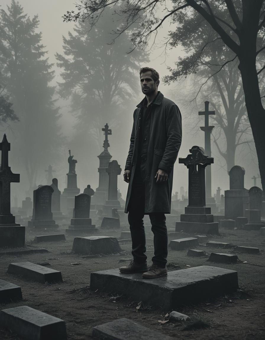 Paul Walker in Graveyard: Moody Film Still