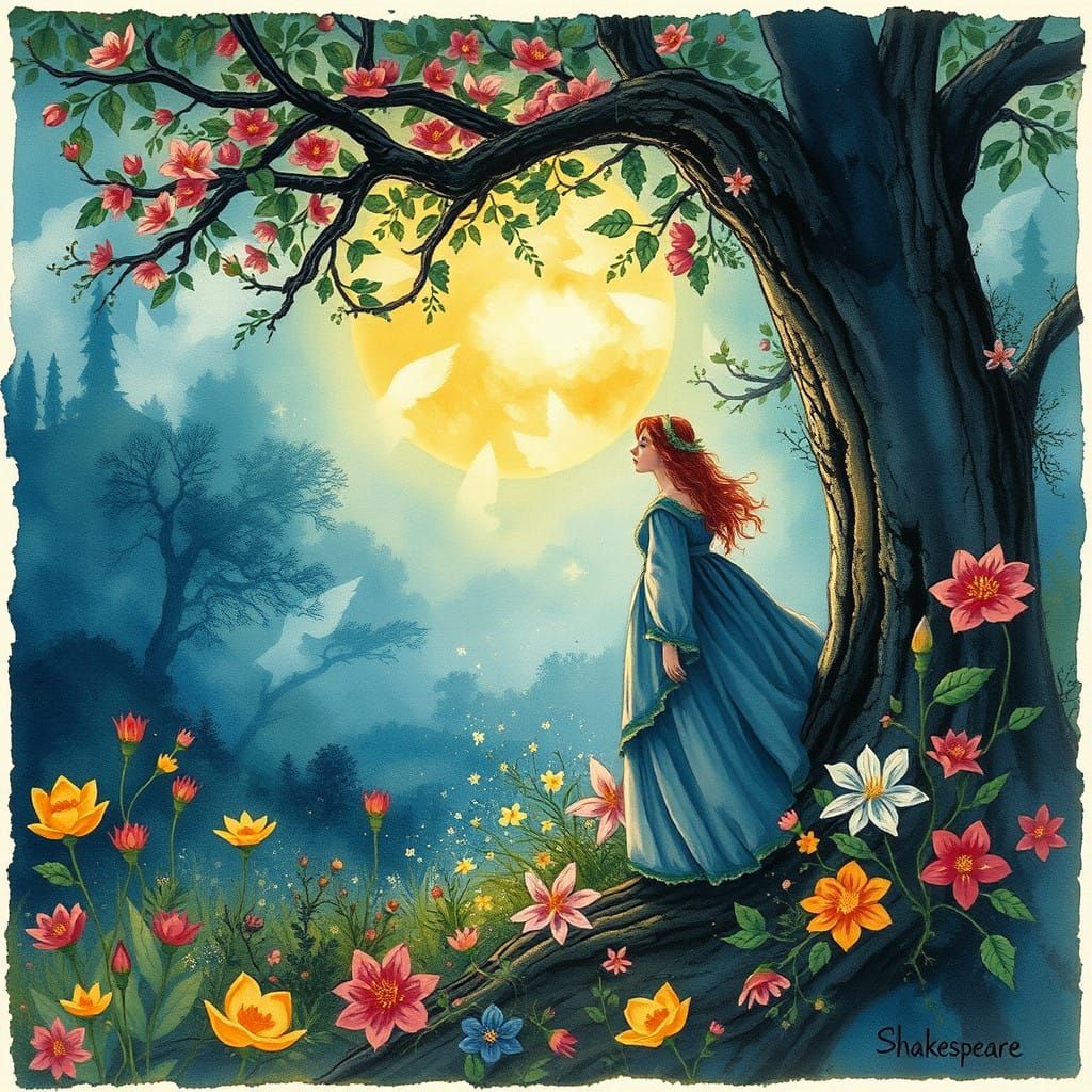 Whimsical Watercolor Dreamscapes in Vibrant Hues, Inspired b...