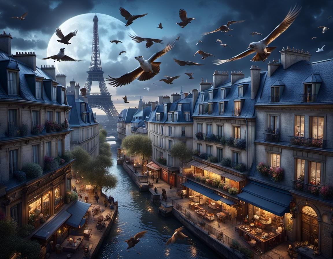 Parisian Animals in Detailed Matte Painting