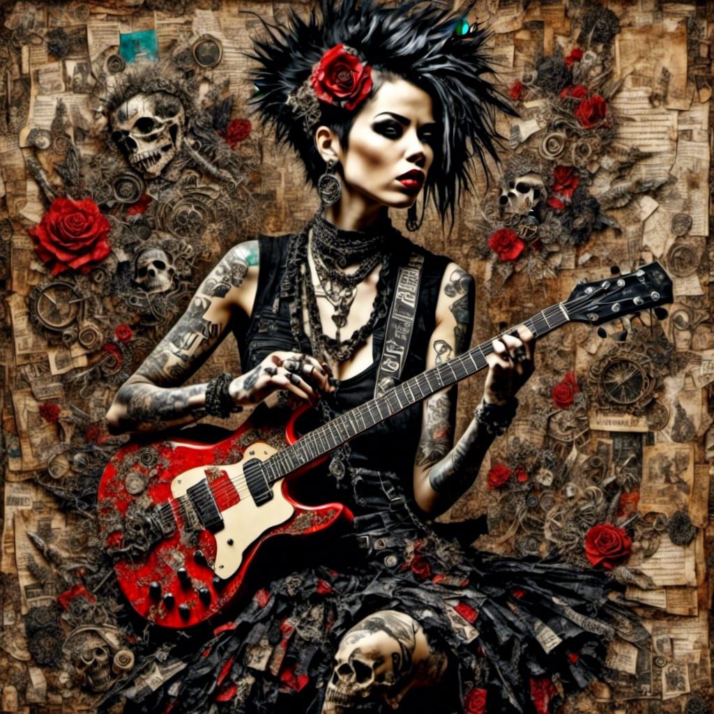 Wayang Punk Rock Singer with Datamoshing Effects