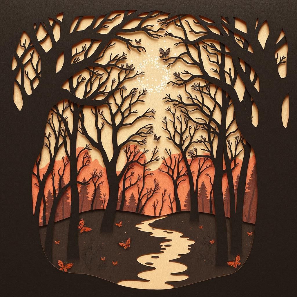 Enchanted Forest: Papercut Silhouette Art