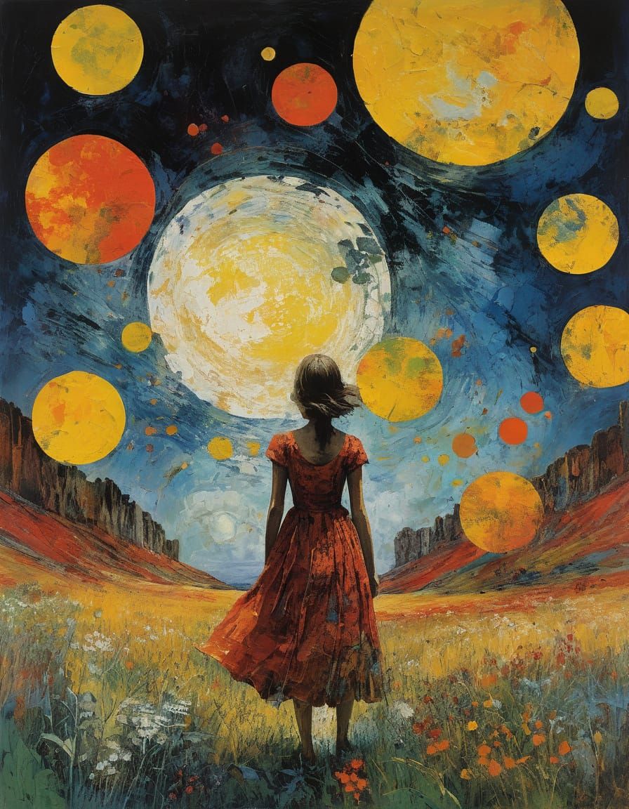 Summer Expressionist Painting with Impasto and Encaustic Tex...