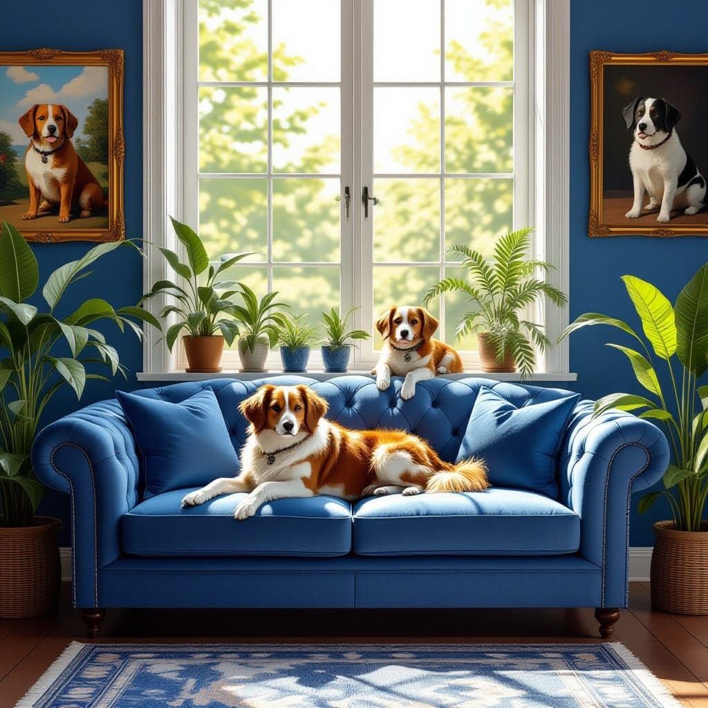 Canine Luxury in Vibrant Colors