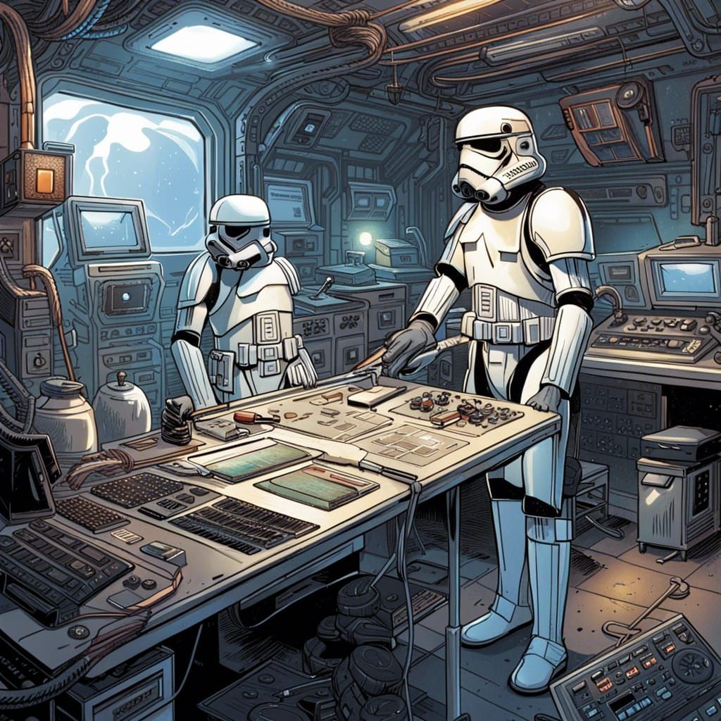 Stormtroopers Doing Housework: Comic Book Art