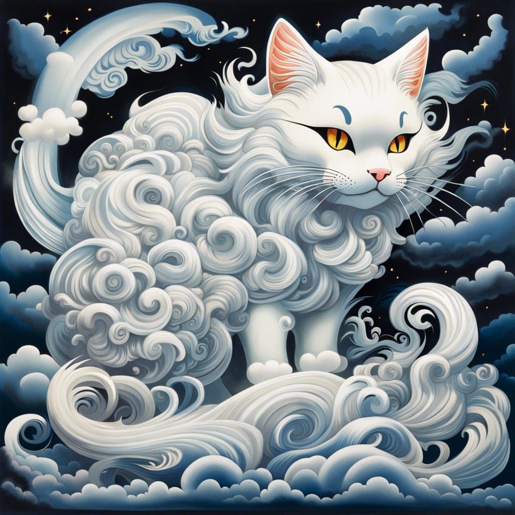 Ghost Cat Cloud: Mythical Bakeneko Formation