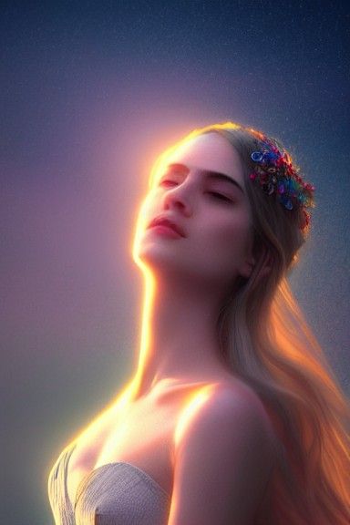 Young Goddess of Life and Nature Concept Art