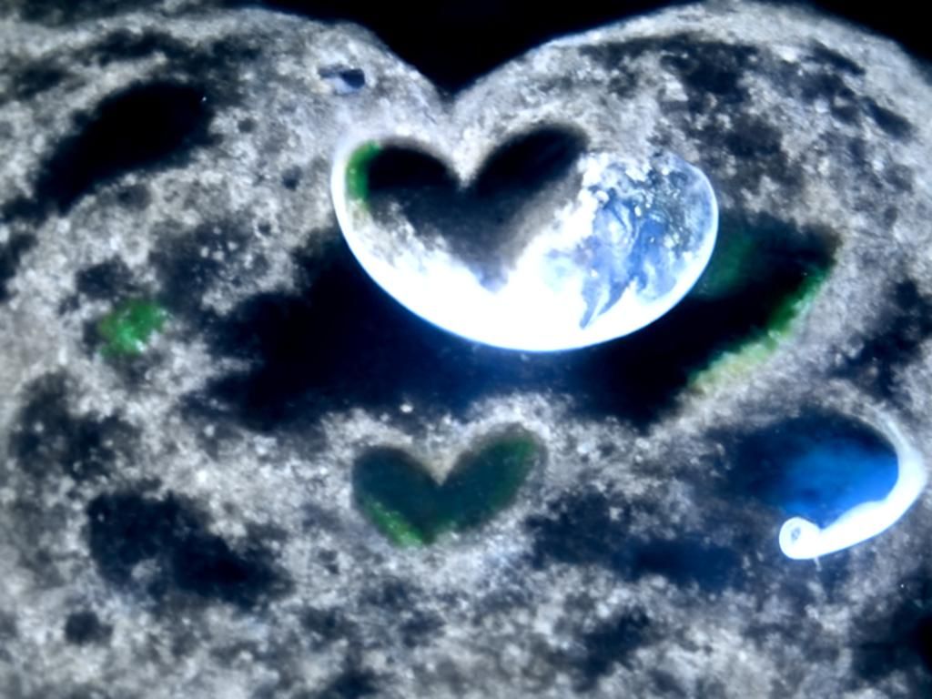 Earth Lights of Love from the Moon