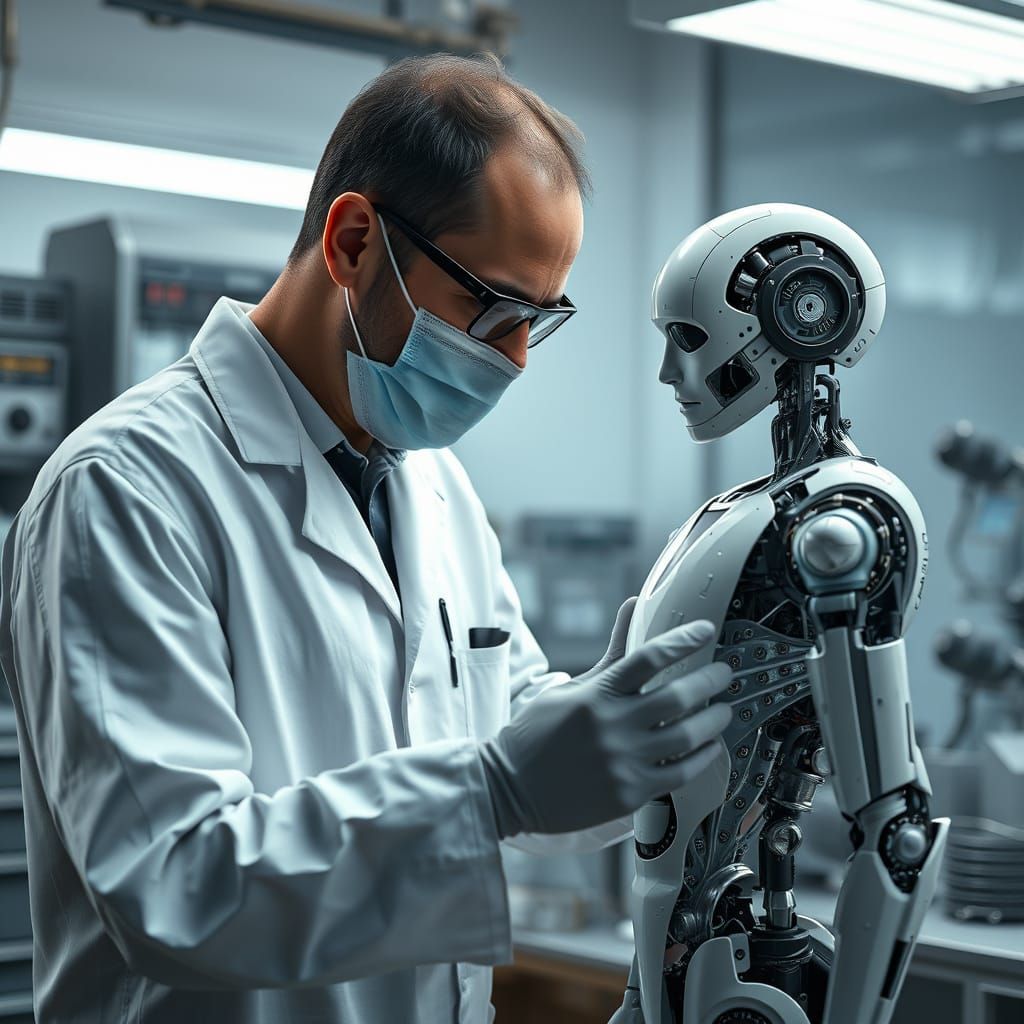 High-Tech Lab: Scientist Creates Lifelike Android