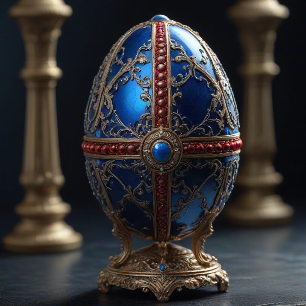 Luxurious Fabergé Egg in Hyperrealistic Style