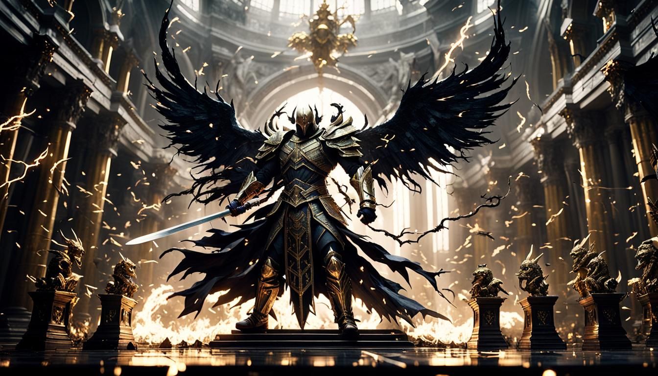 Death God Knight Battle in Lightning-Struck Hall