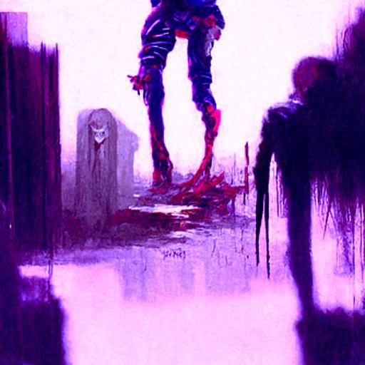 Sinister Suicide Scene in Fantasy Art Style