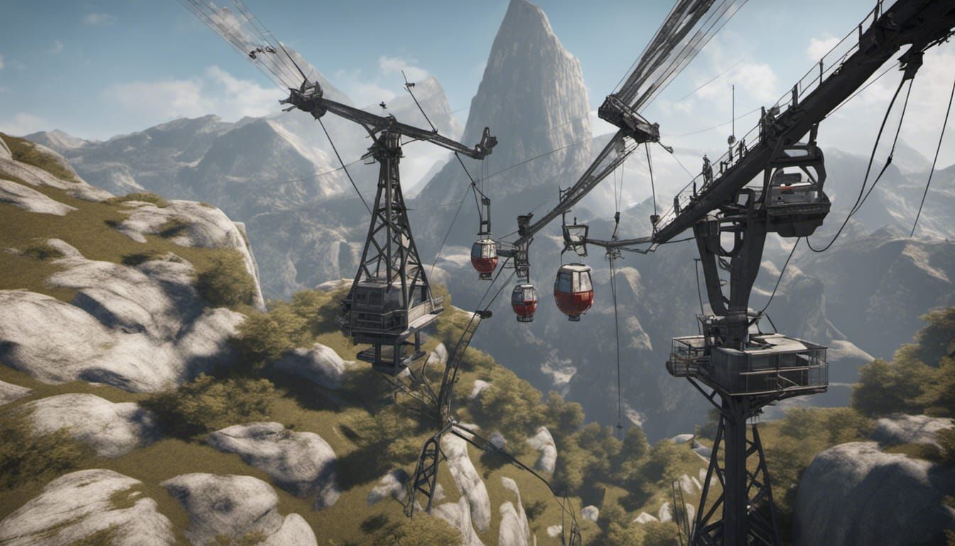 Mountain Ropeway with Wrecking Balls and Renewable Energy