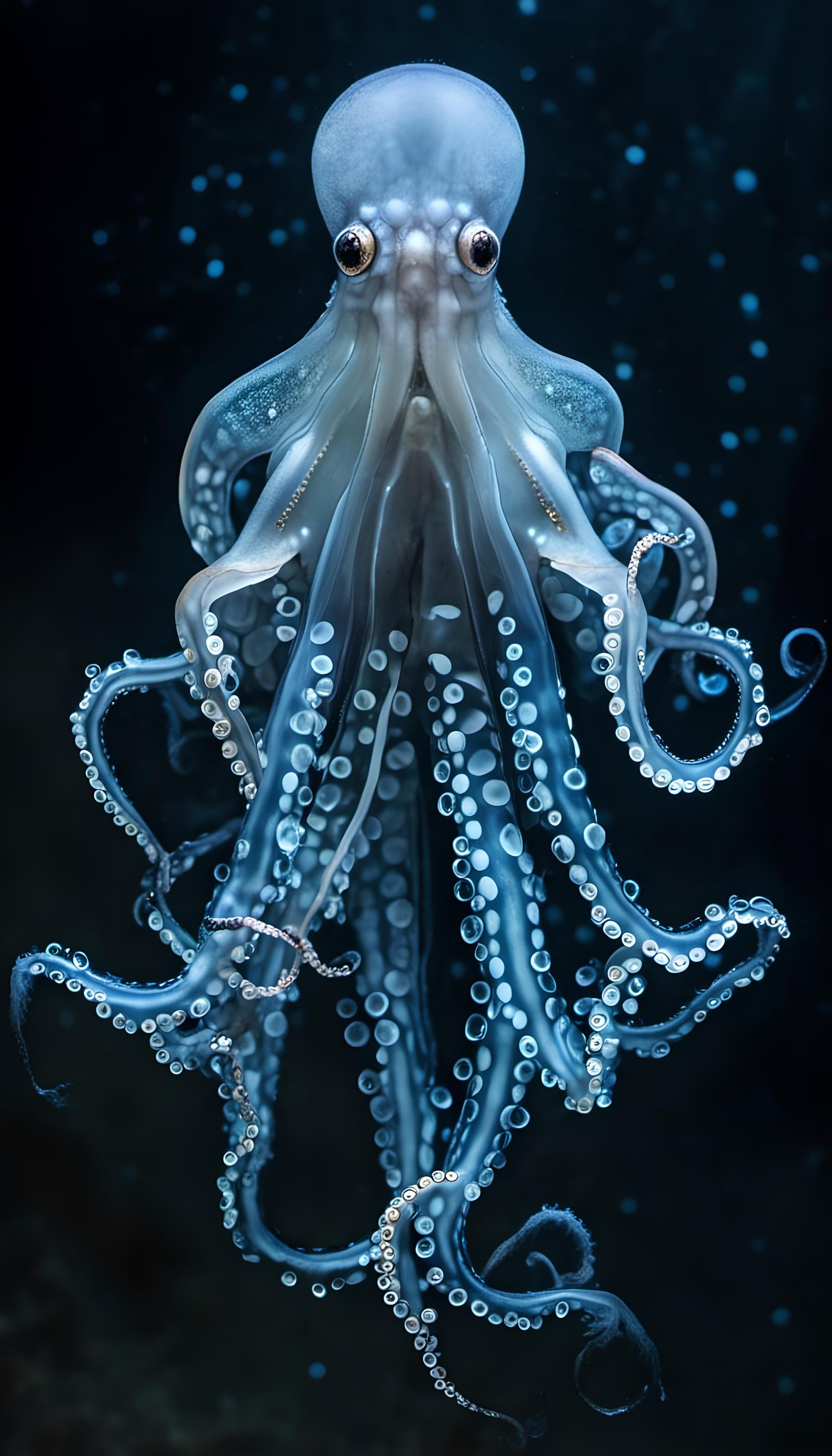 The rare Vitreledonella Richardi also known as the glass oct...