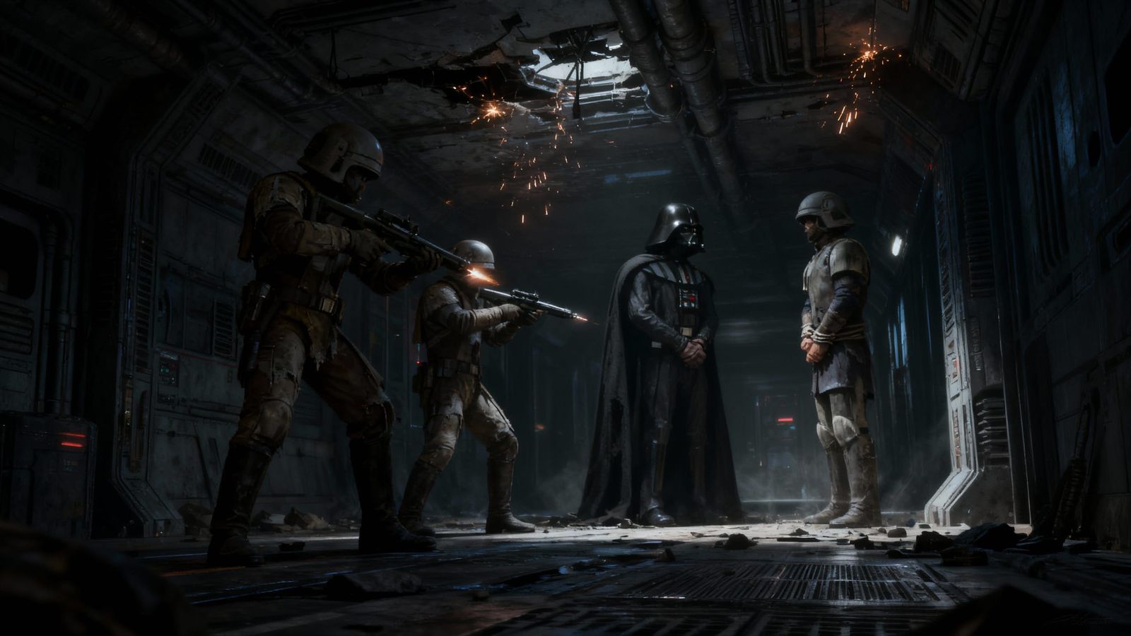 Rebel Commandos Capture Darth Vader in Gritty Concept Art