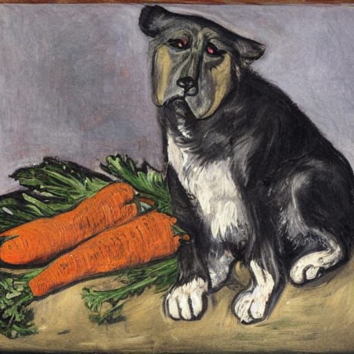 Surreal Cat Portrait in El Greco and Mondrian Styles