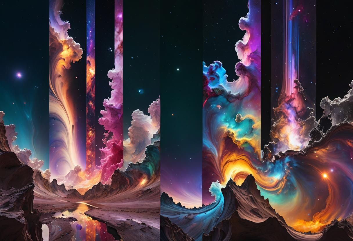 Parallel Universes Displayed as a Composite Photograph