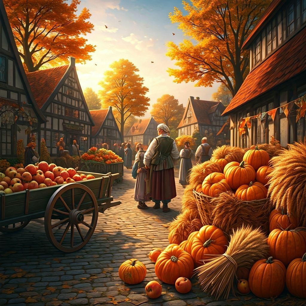 Hyperrealistic Autumn Harvest Festival Scene