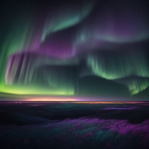 Ethereal Aurora Borealis in Celestial Splendor
