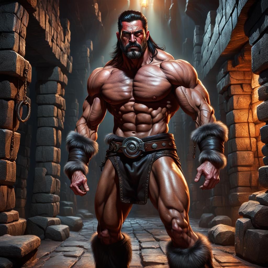 Hyperrealistic Dungeon Master in a Dark Dungeon