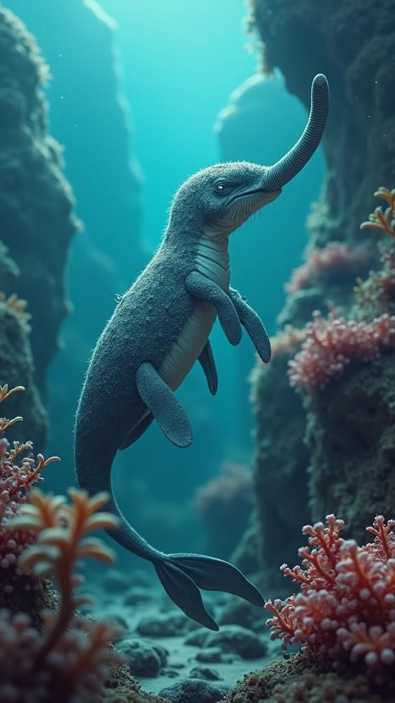 Mystical Narwhal-Beluga Hybrid in Arctic Waters