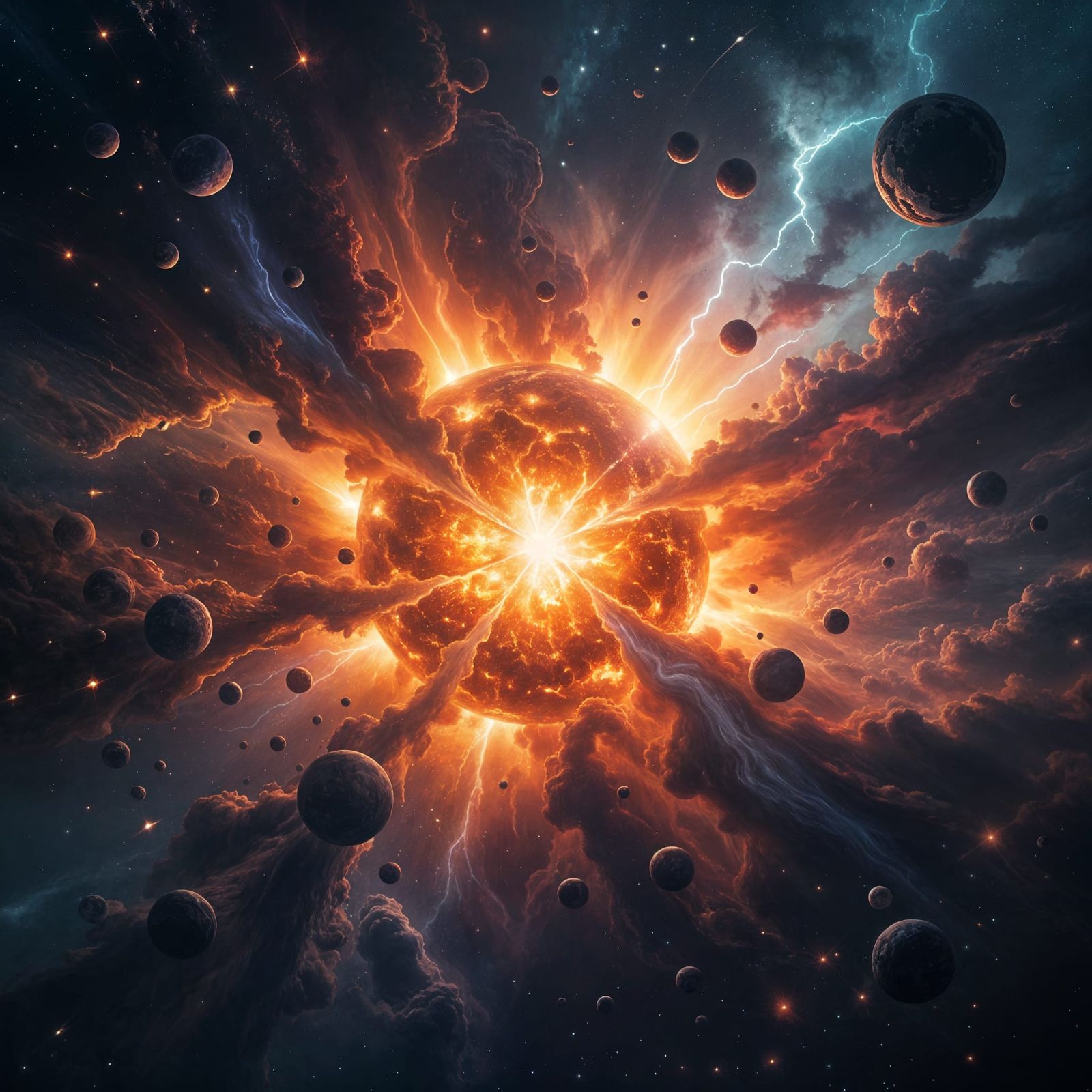 Cosmic Apocalypse: Shattered Galaxies in Surreal Sci-Fi
