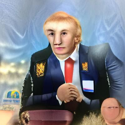 Combined Portrait of Putin and Trump