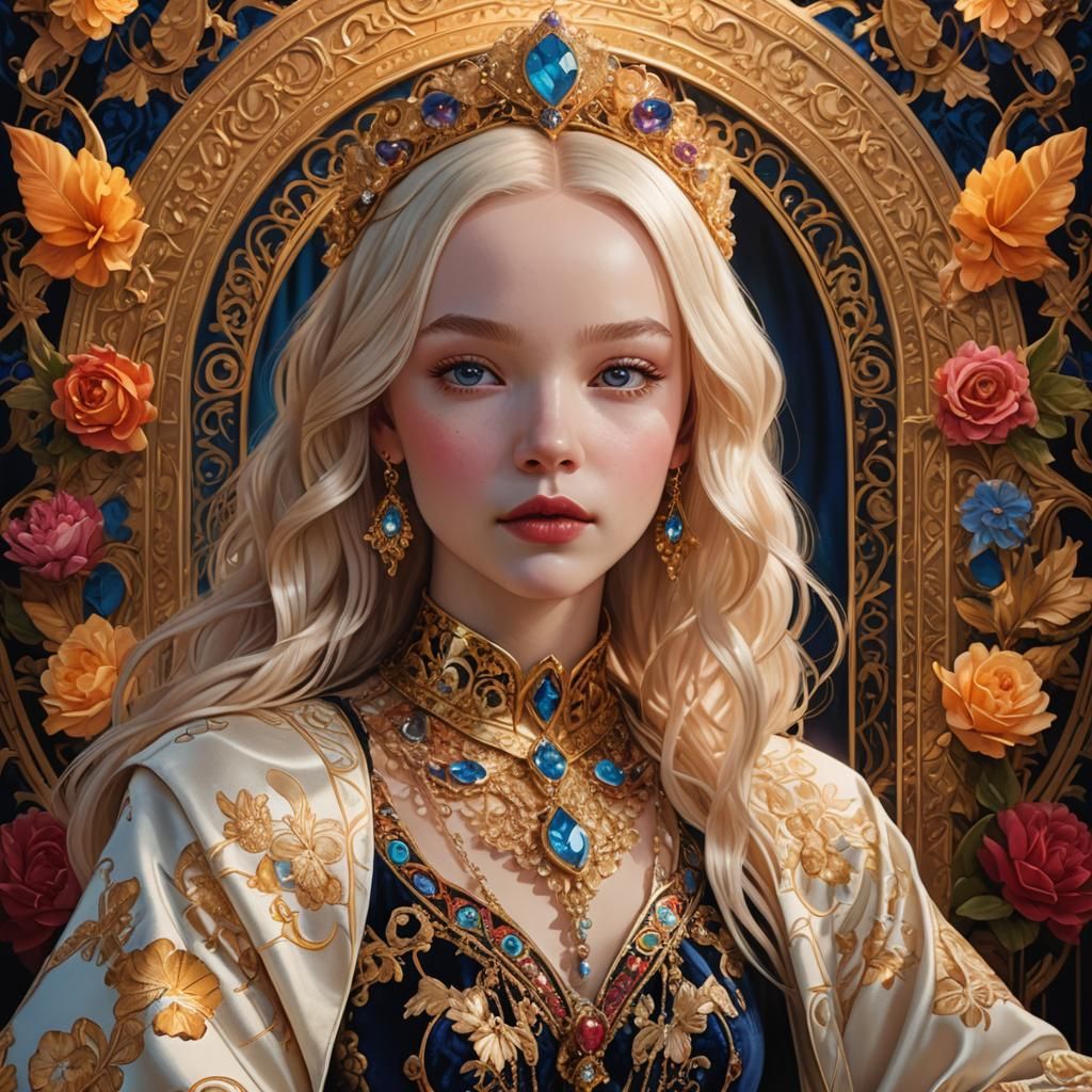 Ornate Portrait in Golden Hour Lighting