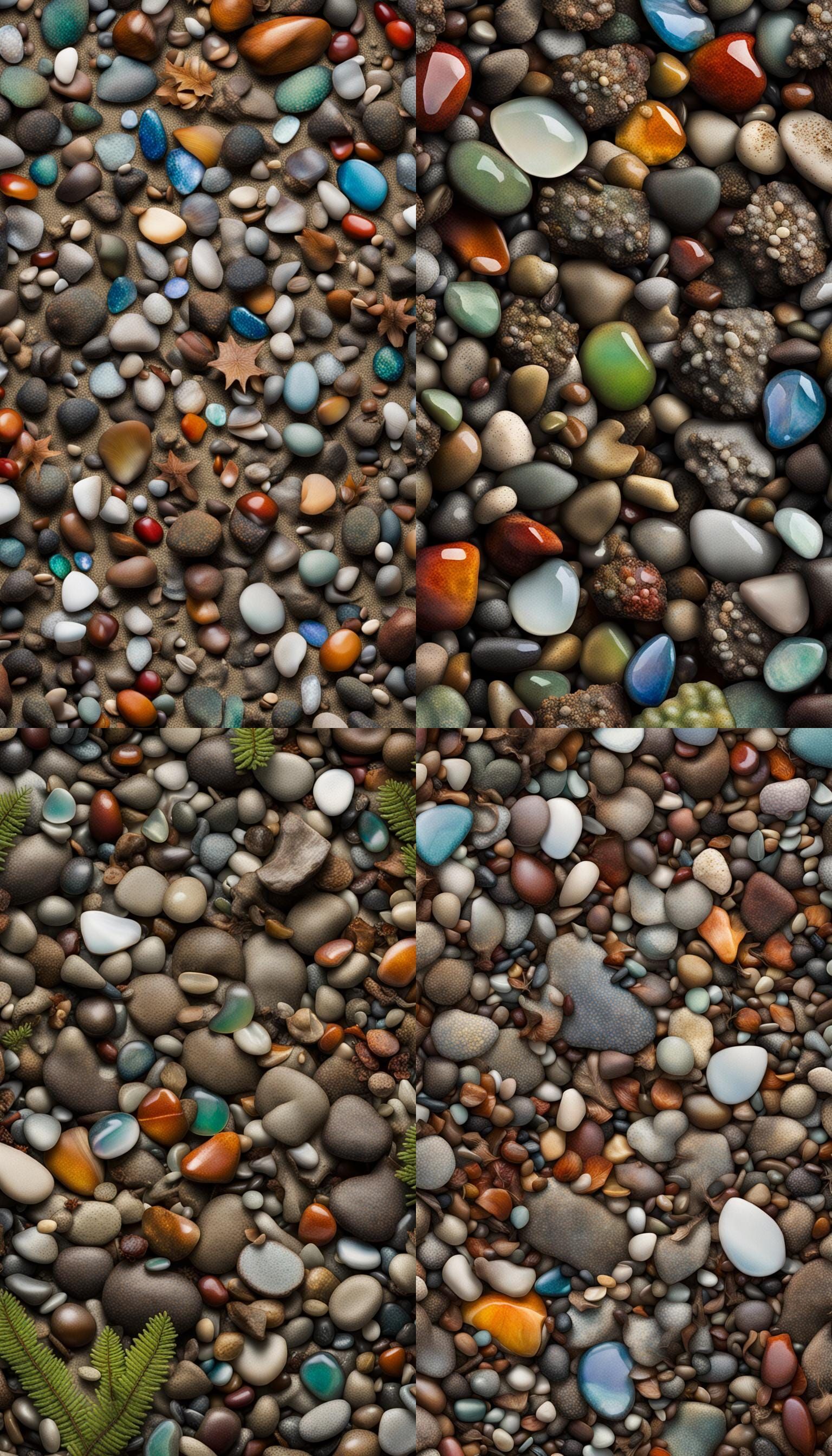 [Phone Wallpaper] Opals & Pebbles