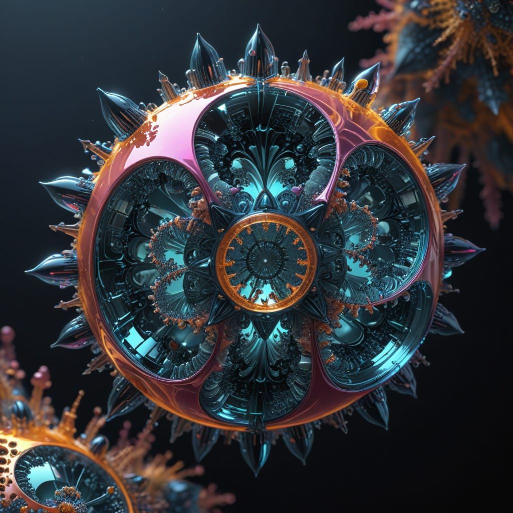 Detailed 3D Fractal Mandelbulb Variant Rendered