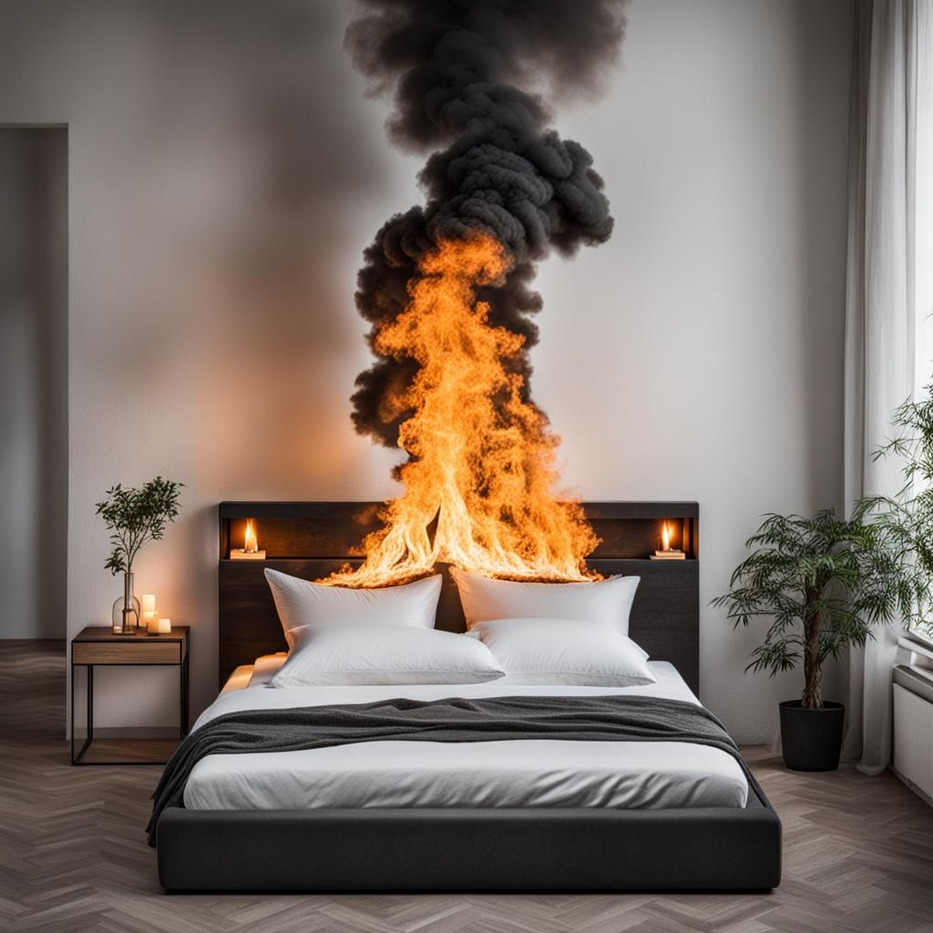 Bed Ablaze: A Fiery Vision