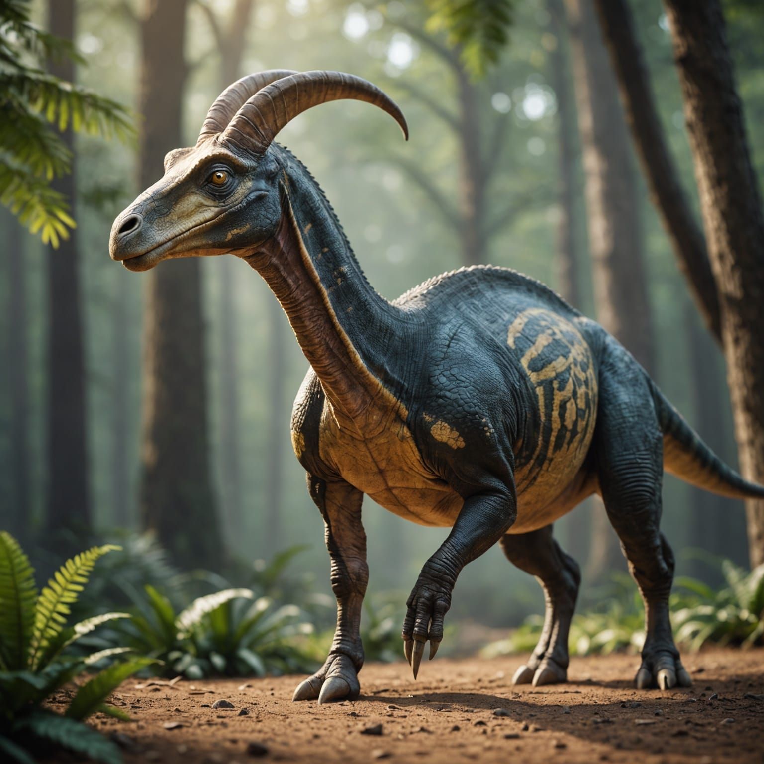 Realistic Parasaurolophus Concept Art in HD