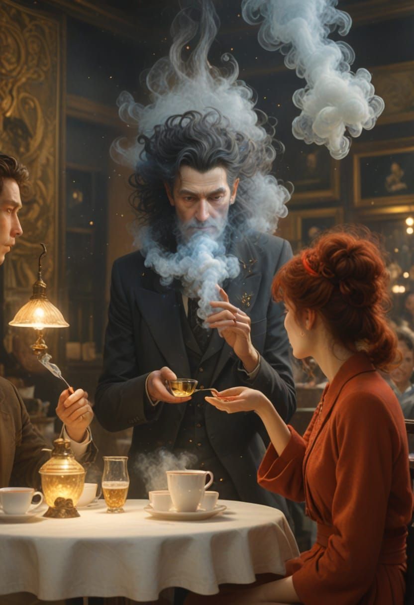 Witch making trouble for the Maitre d' - he deserves it. rea...