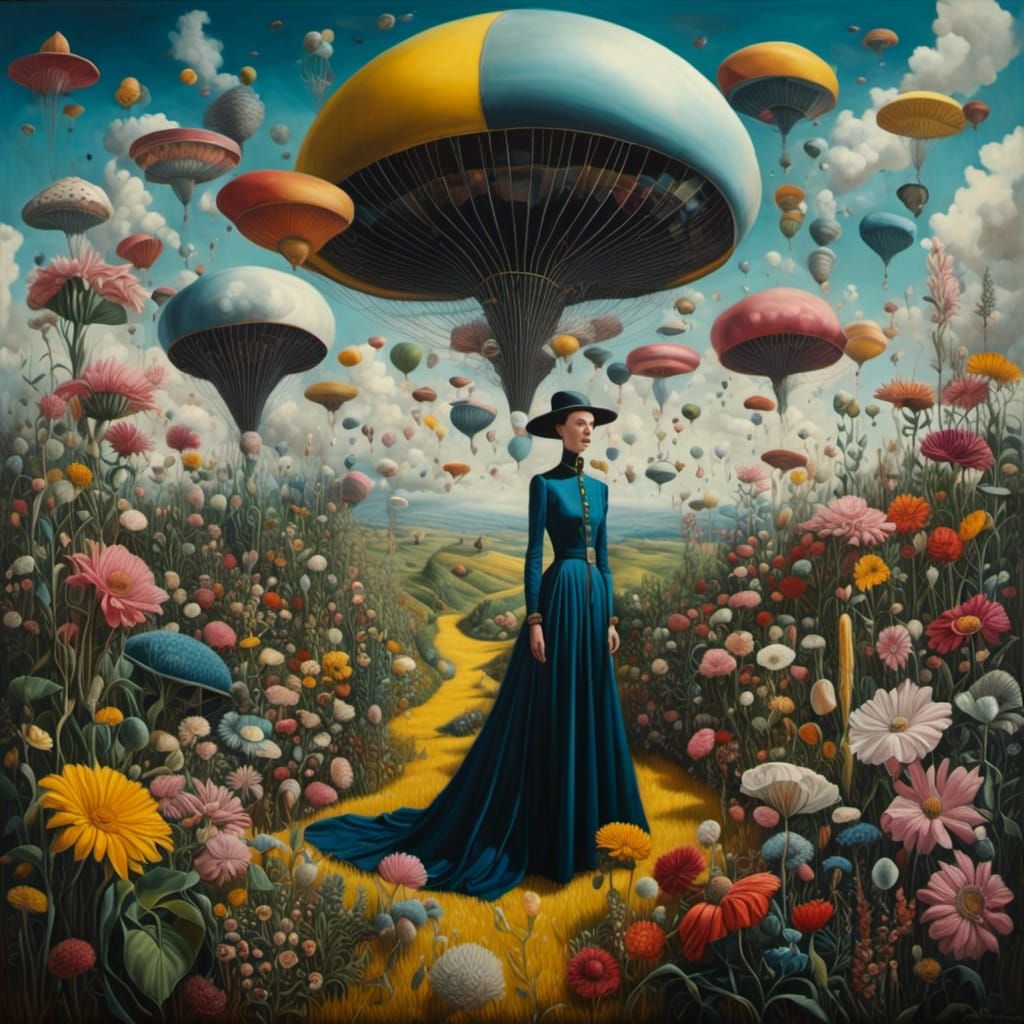 Surreal Fantasy Digital Painting with Vibrant Colors