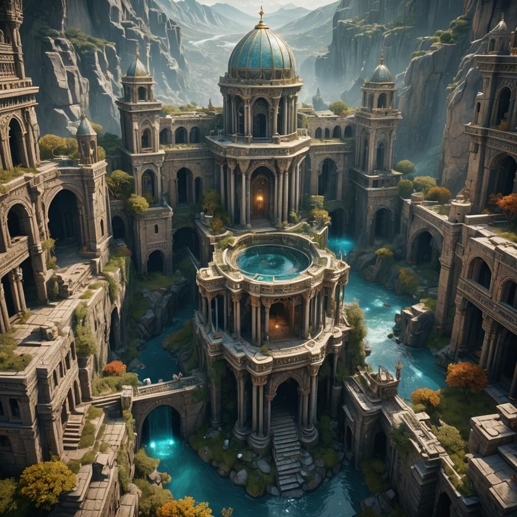 Glass-Enclosed Hebrew in Detailed Matte Painting