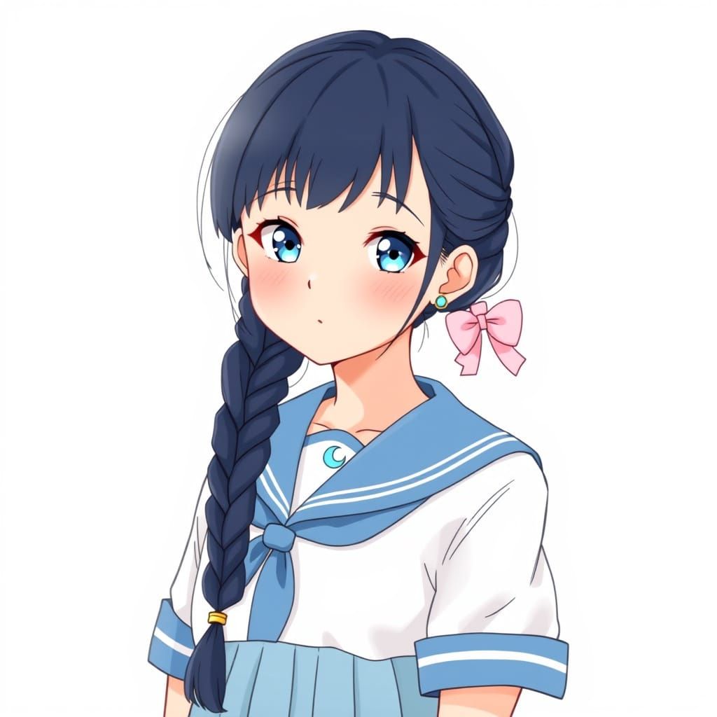 Serene Sailor Girl in Moe-Inspired Style