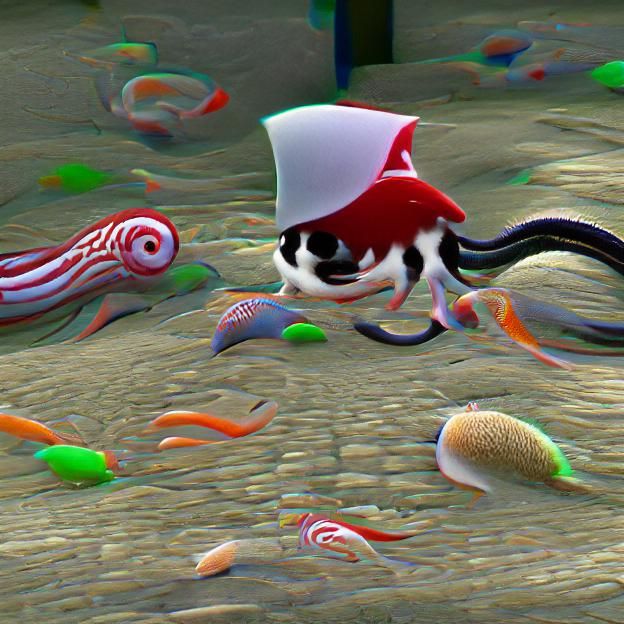 Cat in the Hat Plays Squid Game: AI Art