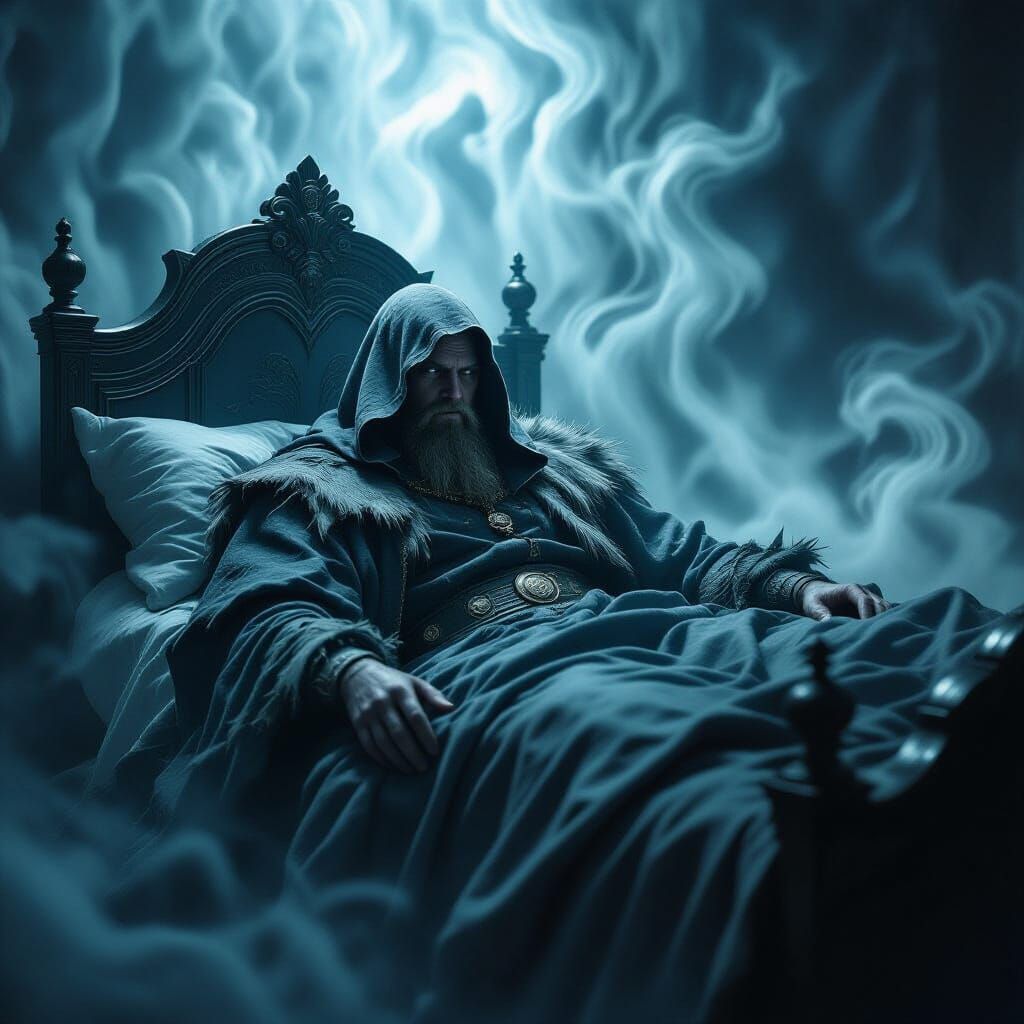 Baldr's Apocalyptic Nightmare in Nordic Mythology Style