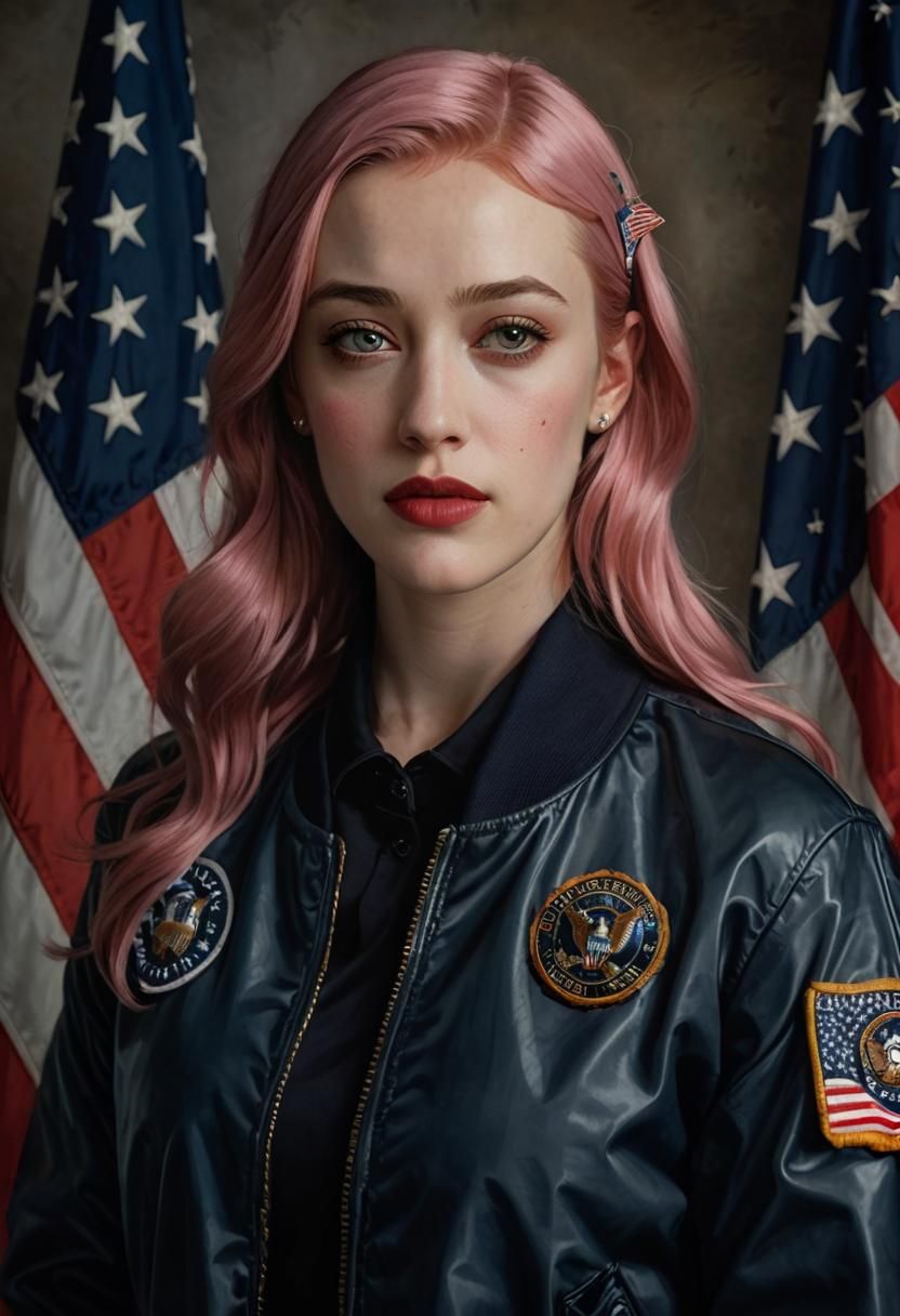 Photorealistic Portrait of Woman in Police Uniform