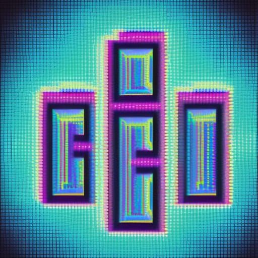 Abstract Water Diamond Painting in Synthwave Style