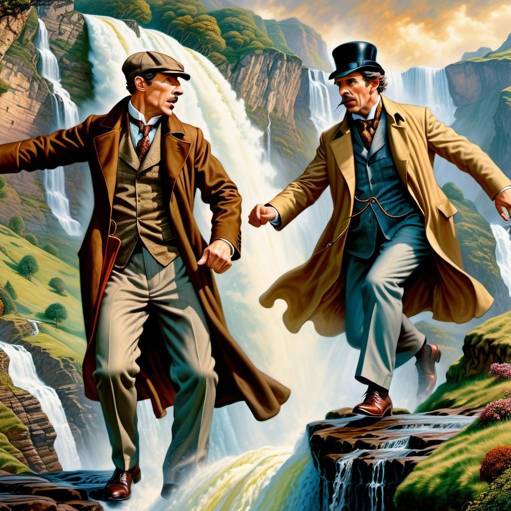Sherlock Holmes vs Moriarty: Reichenbach Falls Masterpiece