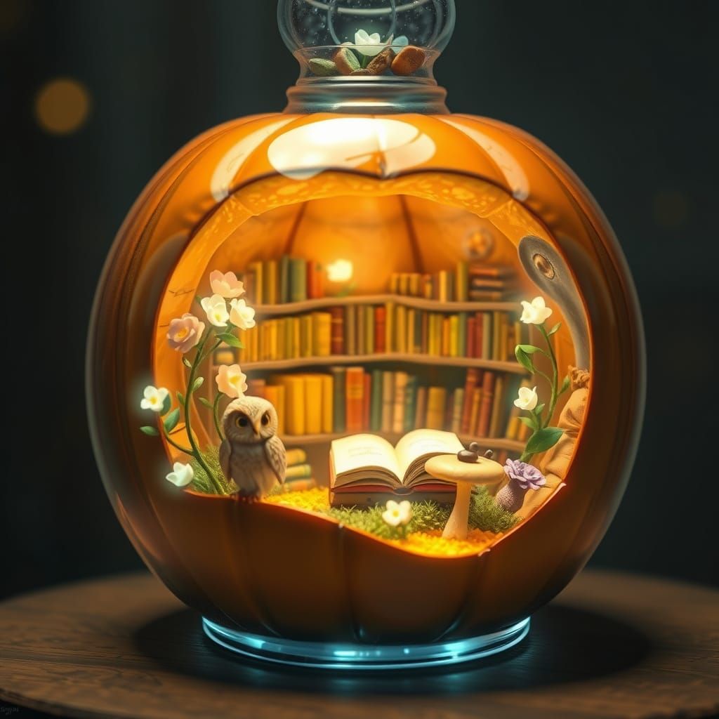 Whimsical Miniature Fantasy World in a Terrarium