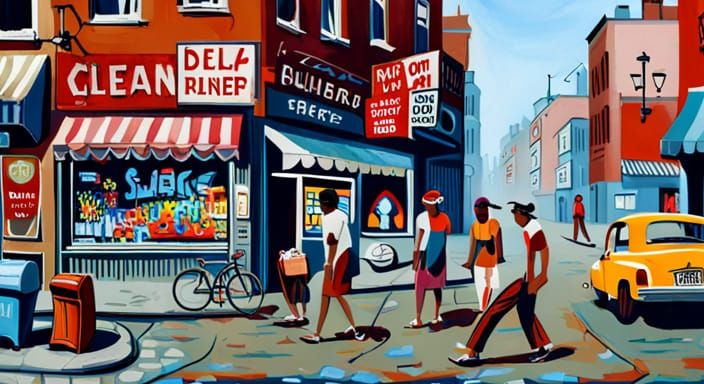 Graffiti Art of Urban Teens in 1980s Style