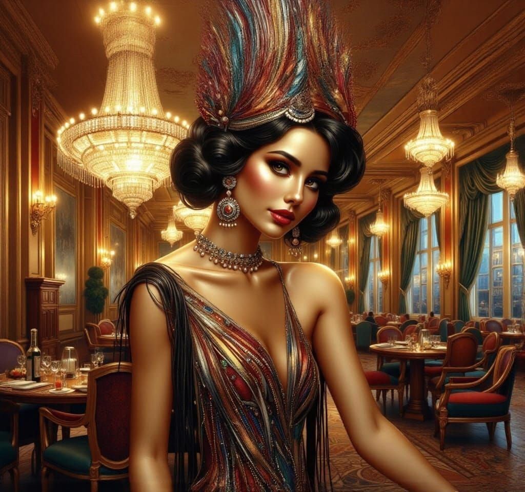 Art Deco Socialite at Ritzy Flapper Party