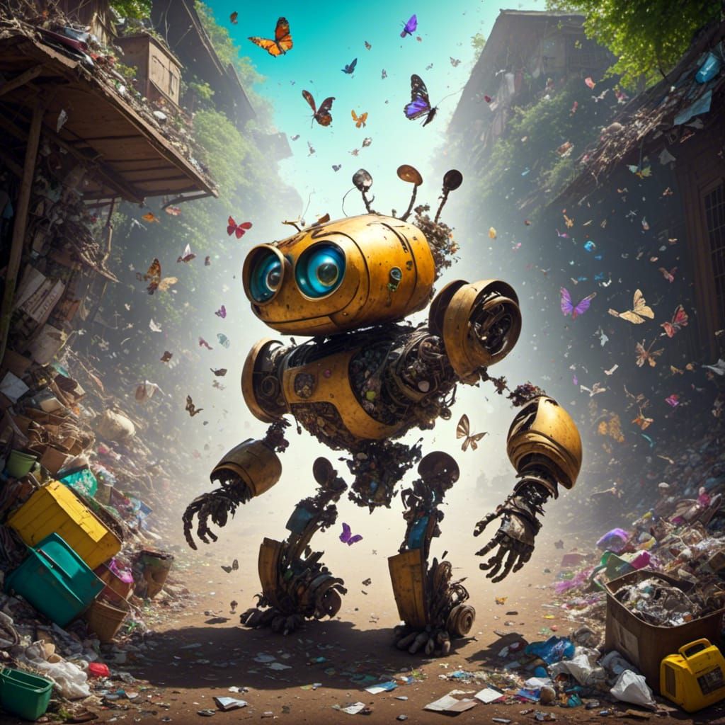 Whimsical Robot Butler Design