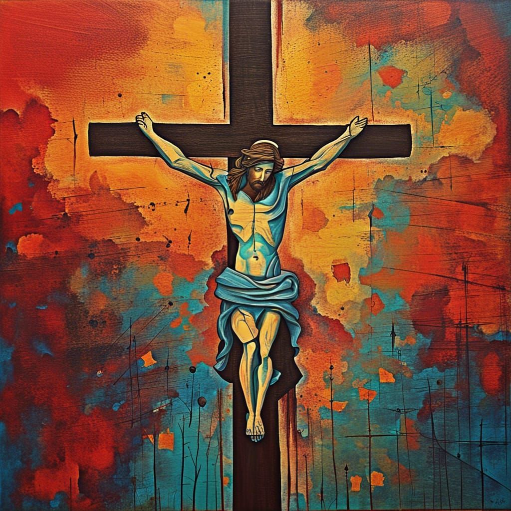 Abstract Art: Jesus on the Cross
