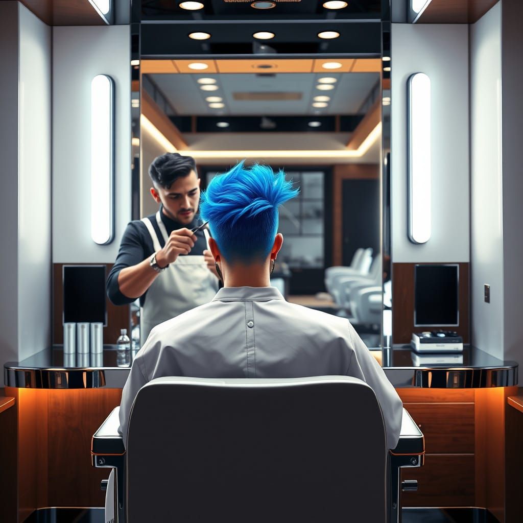 Ninja Undercuts in Futuristic Barber Shop