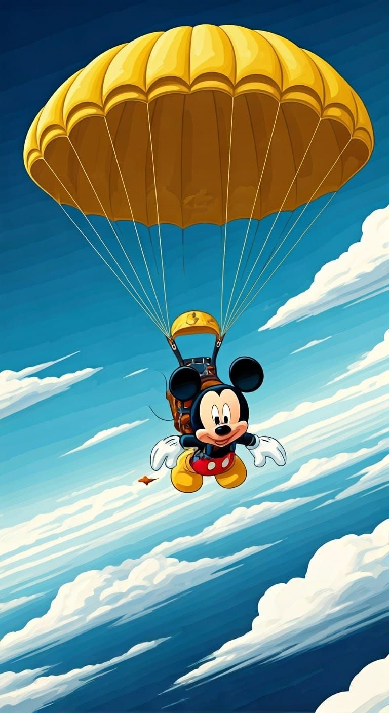 Mickey and Bugs Skydiving Adventure
