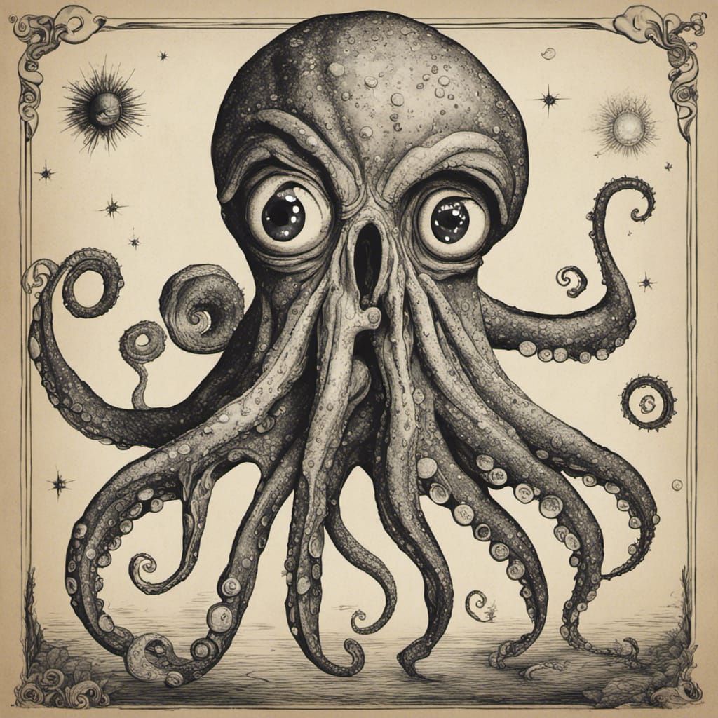 Monstrous Octopus of the Abyss: A Chthulhu Nightmare