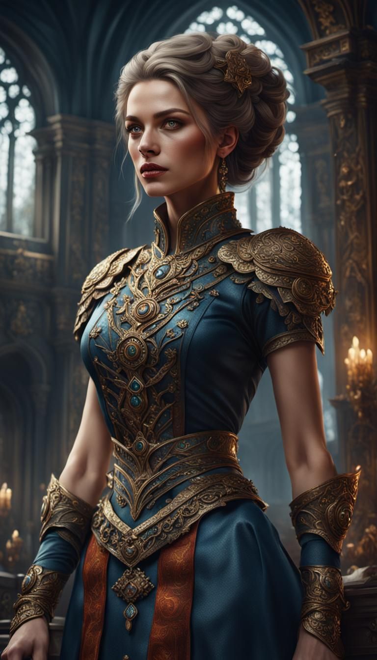 Gorgeous Young Woman: Detailed Fantasy Concept Art