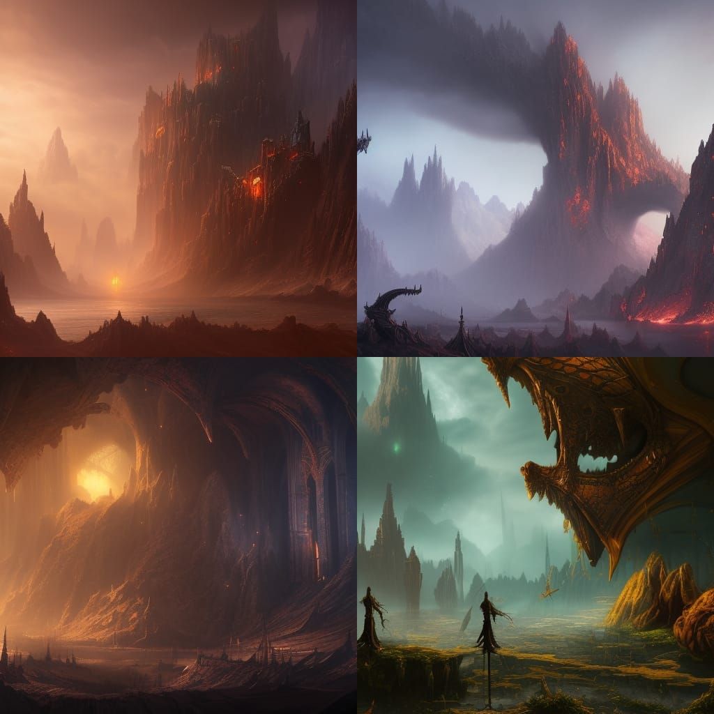 Fantastical Matte Painting in Unreal Engine Style
